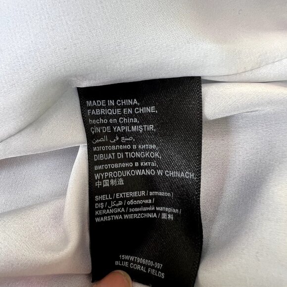 bebe Blouse Size XSmall XS Floral Chiffon Sheer Tie Neck Top Long Sleeve - Picture 4 of 5